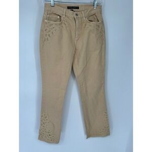 Ralph‎ Lauren Womens Khaki Lace Accent Pants Size 4 Cottagecore Vtg